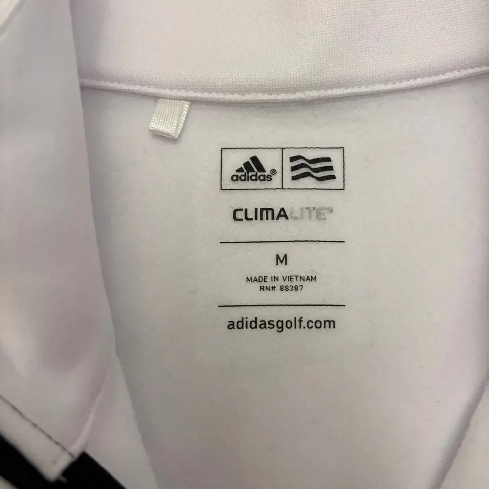 Adidas Notre Dame Monogram Club Mens M White Climalite 1/4 Zip Pullover